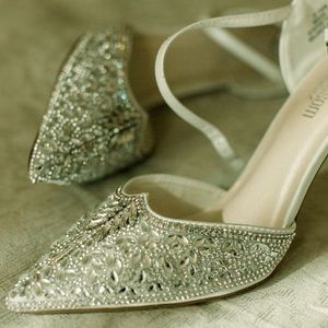 Embellished Bridal Heels-size 10